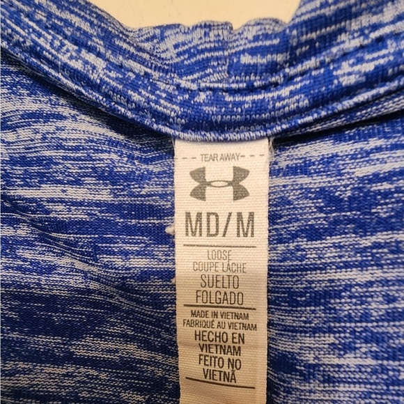 Under Armour blue long sleeve loose fit Hooded Shirt size womens medium - Picture 3 of 4